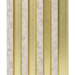 بديل خشب مضلع صيني بيج رخامي فواصل ذهبي