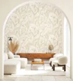 ⁦ورق جدران مموج كوري بيج فاتح⁩ - الصورة ⁦2⁩