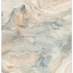 ورق جدران رخامي كوري بيج بعروق بني وازرق