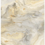 ورق جدران رخامي كوري بيج مدرج بعروق رمادي