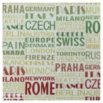 ورق جدران مطبوع كوري كتابة احمر واخضر واصفر