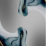 بديل رخام ريزن رمادي بعروق ازرق (دمعه)