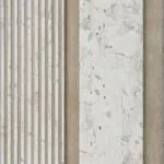 بديل خشب مضلع بيج فواصل بيج داكن