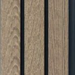 بديل خشب مضلع صيني بني خشبي غامق فواصل اسود