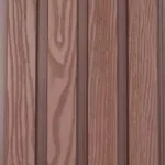 بديل خشب جدران خارجي مضلع بني غامق