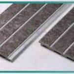 بديل خشب مضلع بني غامق فواصل فضي