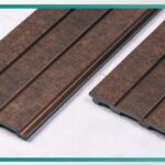 بديل خشب مضلع رخامي بني غامق