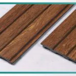 بديل خشب مضلع بني مدرج فاتح