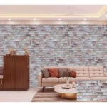 بديل الطوب وردي مموج بني