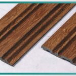 بديل خشب مضلع بني داكن خشبي