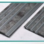 بديل خشب مضلع رمادي رخامي