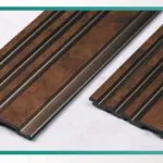 بديل خشب مضلع صيني بني فواصل فضي