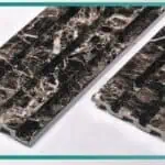 بديل خشب مضلع بني رخامي