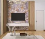 ⁦بديل رخام لامع بني عروق رمادي⁩ - الصورة ⁦2⁩