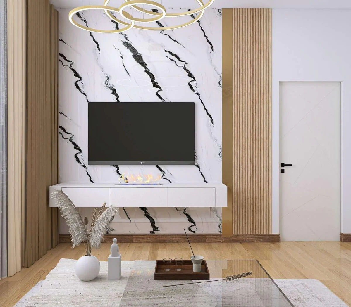 ⁦بديل رخام لامع ابيض عروق اسود⁩ - الصورة ⁦2⁩