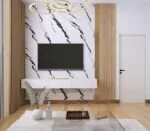 ⁦بديل رخام لامع ابيض عروق اسود⁩ - الصورة ⁦2⁩