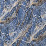 بديل رخام لامع ازرق عروق ذهبي