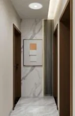 ⁦بديل خشب مضلع صيني رمادي معرق فاتح⁩ - الصورة ⁦2⁩