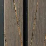 بديل خشب مضلع صيني بني بعروق ذهبي