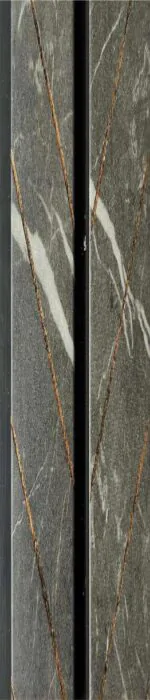 بديل خشب مضلع صيني رمادي بعروق ذهبي