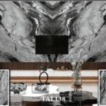 بديل رخام اوبن بوك رمادي بعروق اسود