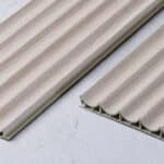 بديل خشب PVC مضلع بيج فاتح