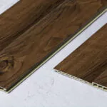 بديل خشب مضلع صيني بني غامق بعروق