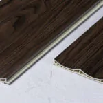 بديل خشب مضلع بني محروق خشبي