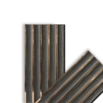 بديل خشب مضلع صيني بني فواصل ذهبي