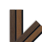 بديل خشب مضلع بني فواصل بني محروق صيني