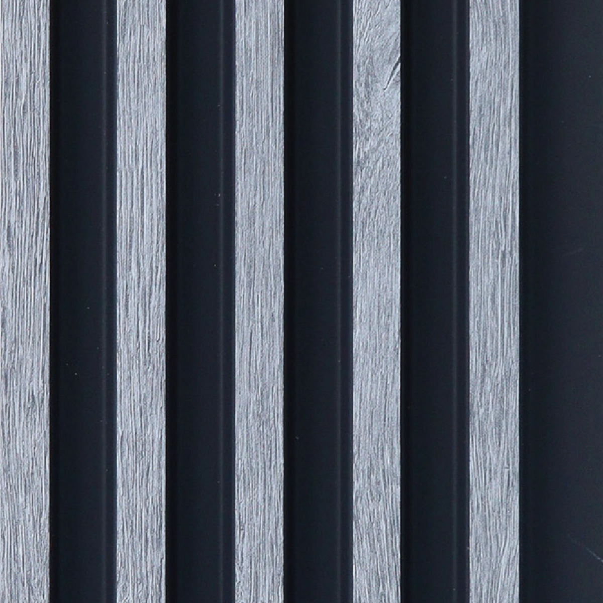 ⁦بديل خشب مضلع صيني رمادي رخامي فواصل اسود⁩ - الصورة ⁦2⁩