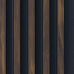 ⁦بديل خشب مضلع صيني بني داكن فواصل اسود⁩ - الصورة ⁦2⁩