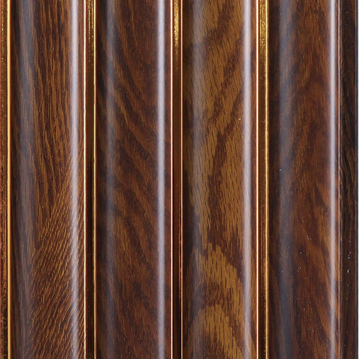 ⁦بديل خشب مضلع صيني بني لامع فواصل ذهبي⁩ - الصورة ⁦2⁩