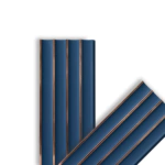 بديل خشب مضلع صيني ازرق فواصل ذهبي