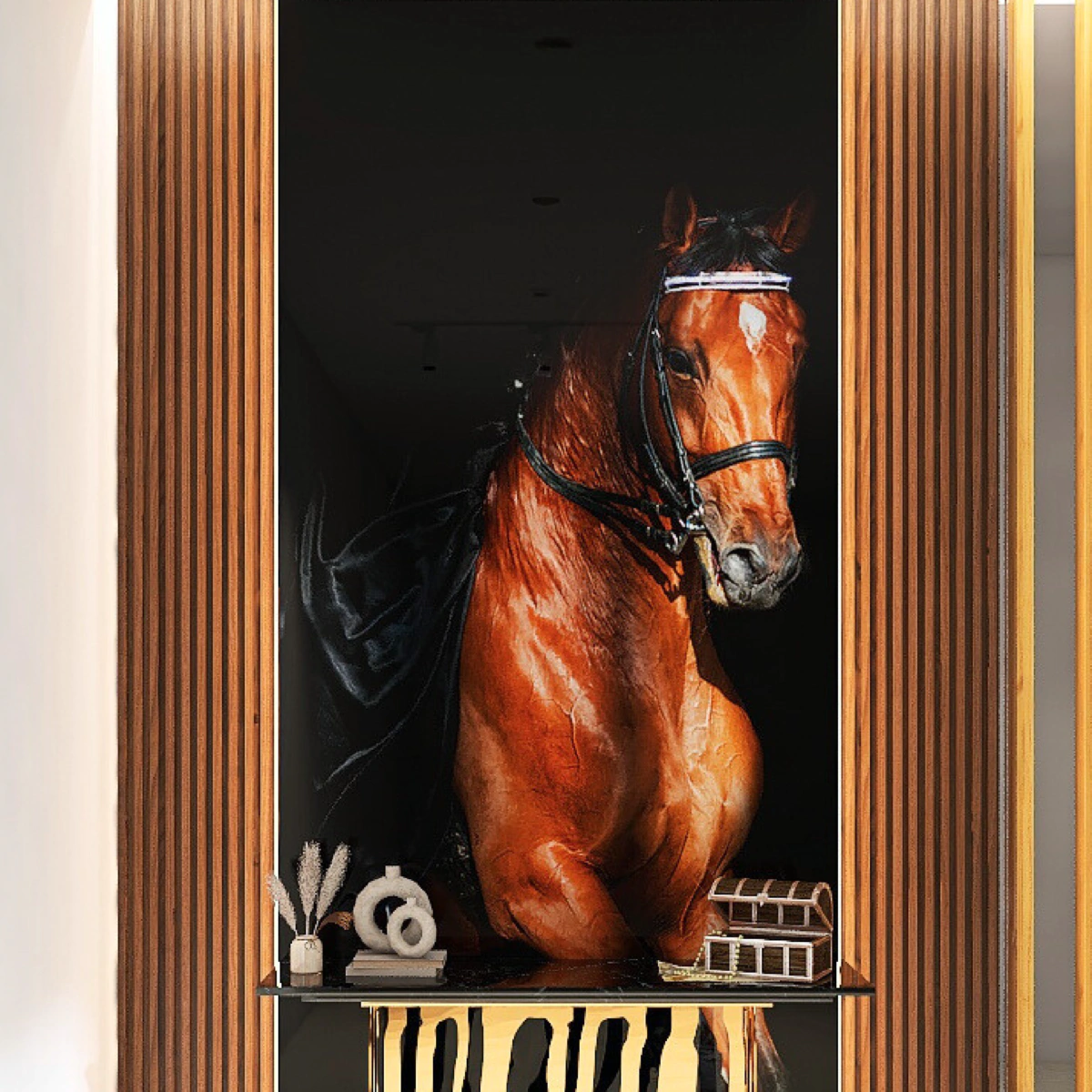 ⁦بديل رخام طباعه خيل بني خلفية بني⁩ - الصورة ⁦2⁩