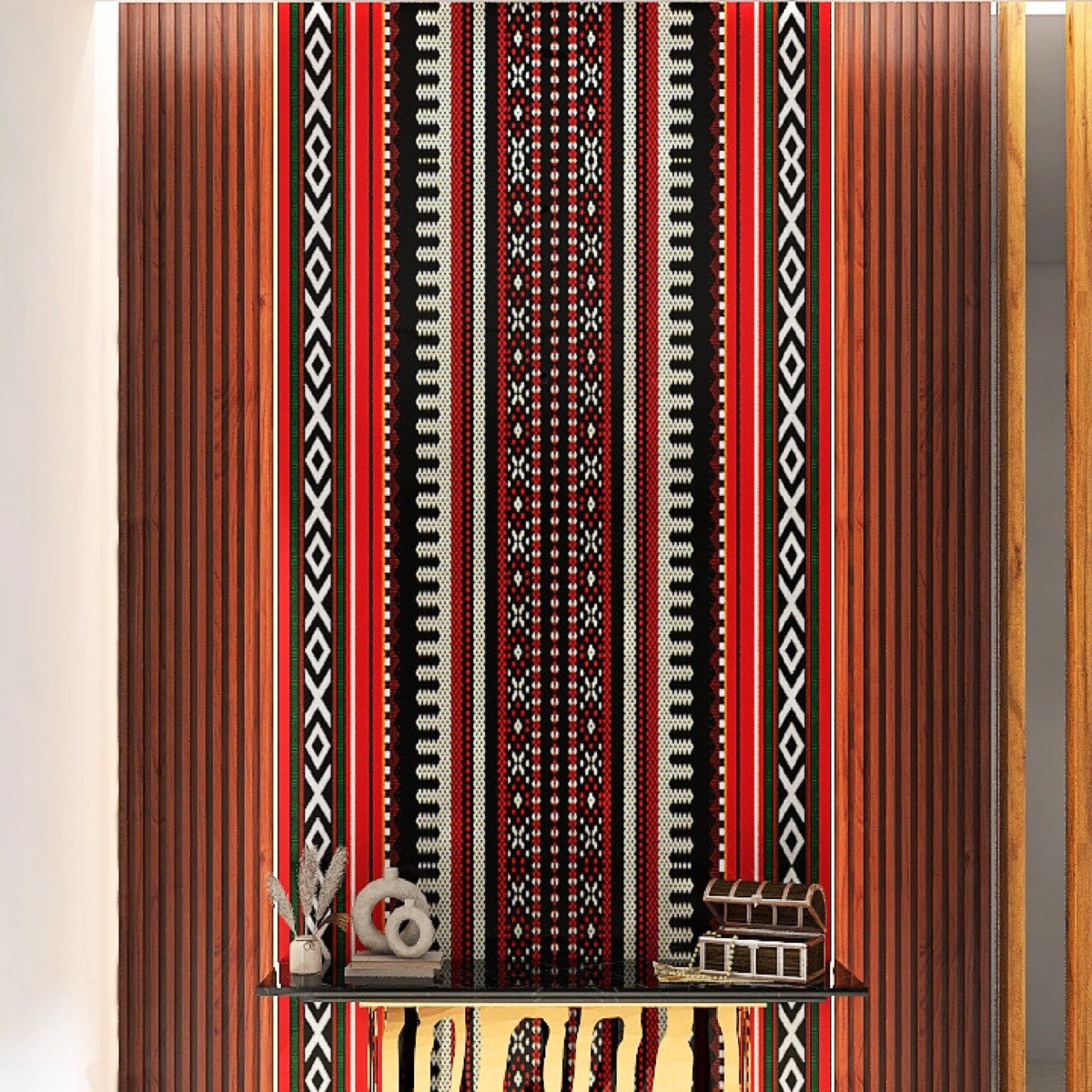 ⁦بديل رخام طباعه شكل جلسات عربي عنابي⁩ - الصورة ⁦2⁩