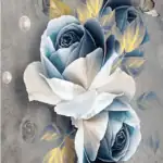 بديل رخام طباعه ريزن رمادي خلفيه ورد