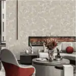 ورق جدران رخامي كوري رمادي غامق بعروق ابيض