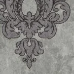 ورق جدران منقوش كوري رمادي مع اسود