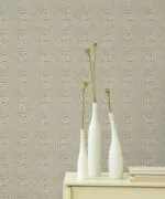 ⁦ورق جدران منقوش كوري ذهبي على بني شاحب⁩ - الصورة ⁦2⁩