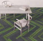 ⁦موكيت شرائح رمادي مع اخضر⁩ - الصورة ⁦2⁩