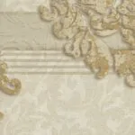 ورق جدران كوري ذهبي منقوش على بيج