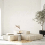 ⁦ورق جدران ساده كوري اوف وايت مينيمال⁩ - الصورة ⁦2⁩