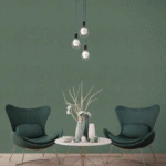 ⁦ورق جدران سادة اخضر غامق كوري⁩ - الصورة ⁦2⁩