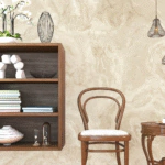 ⁦ورق جدران رخامي صيني بيج غامق⁩ - الصورة ⁦2⁩