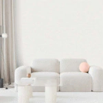 ⁦ورق جدران ساده كوري بيج فاتح قماشي⁩ - الصورة ⁦2⁩