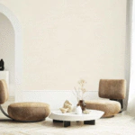 ⁦ورق جدران ساده كوري عاج أبيض⁩ - الصورة ⁦2⁩