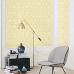 ⁦ورق جدران مودرن اصفر فاتح⁩ - الصورة ⁦2⁩