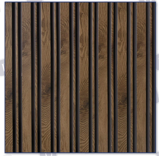 خشب فاخرة مع خطوط ديكور أنيقة لتصميم داخلي فاخر.