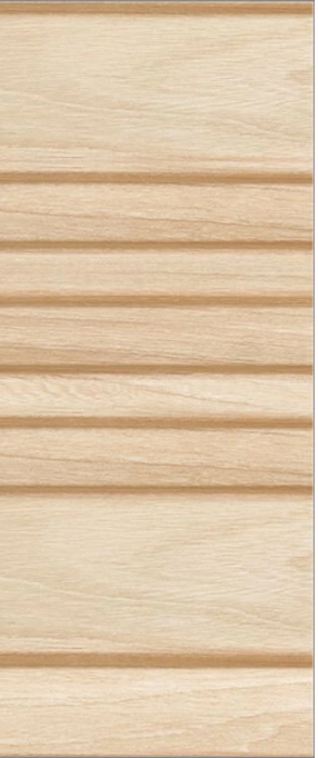 خشب فاتح مع نقوش عمودية لفخامة وتصميم راقي.